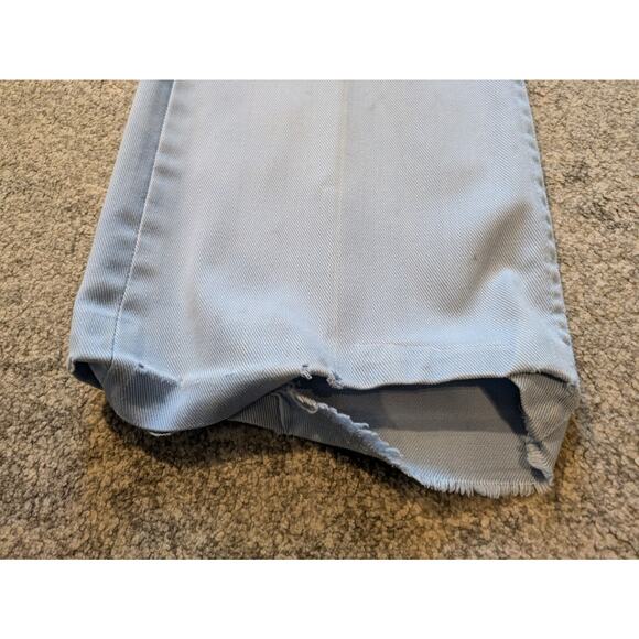 Vintage 1970s Baby Powder Blue Lee Pants 32x28 Distressed, Made In USA - Picture 10 of 16